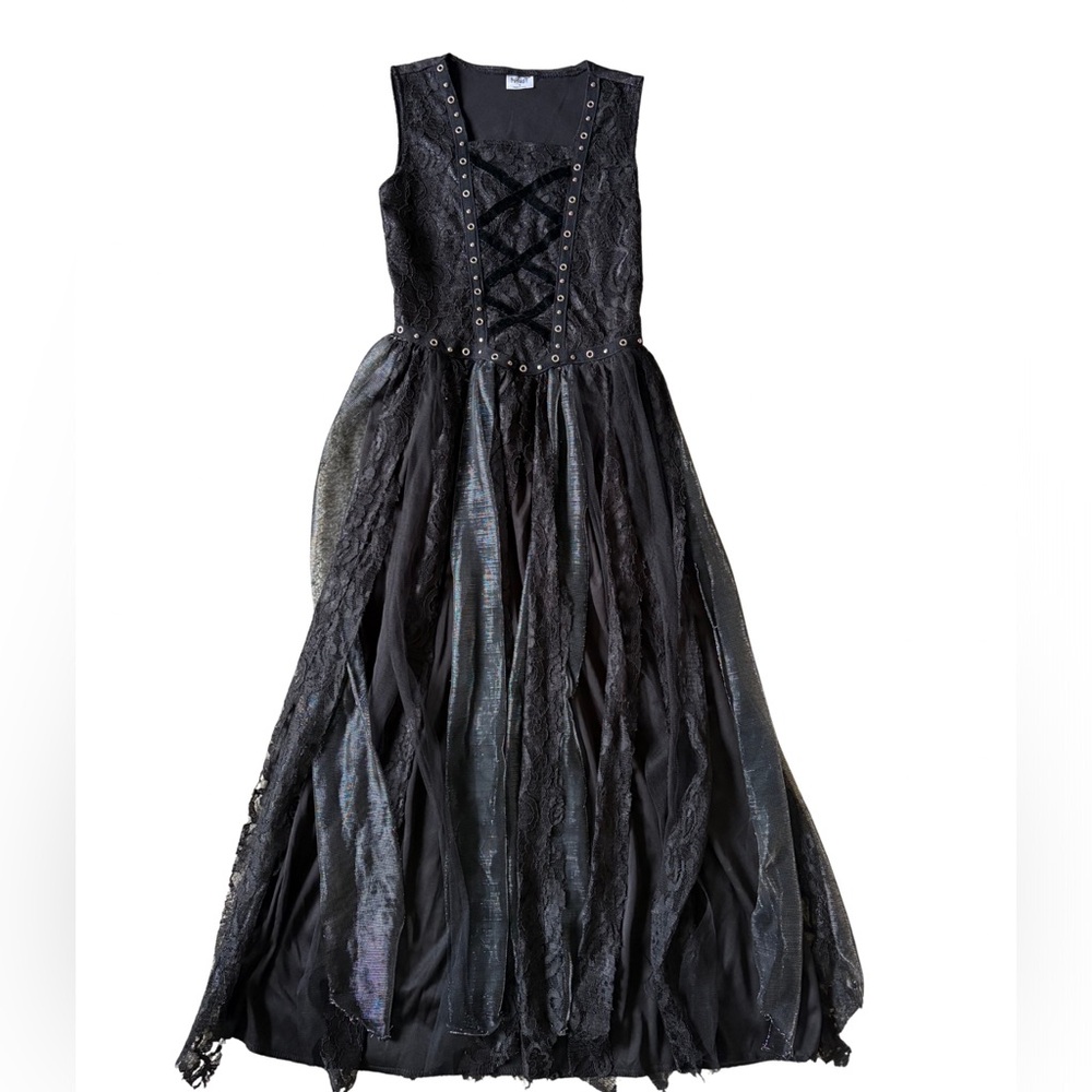 Spirit Halloween Girls Gothic Black Dress Costume